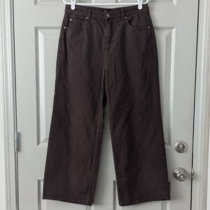 Afends Wide Leg Jeans in Dark Brown